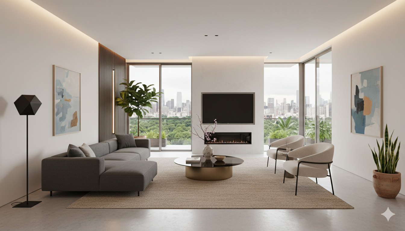 Modern living space design